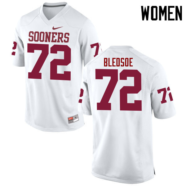 Women Oklahoma Sooners #72 Amani Bledsoe College Football Jerseys Game-White